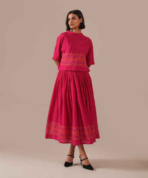 Rose glow top with skirt