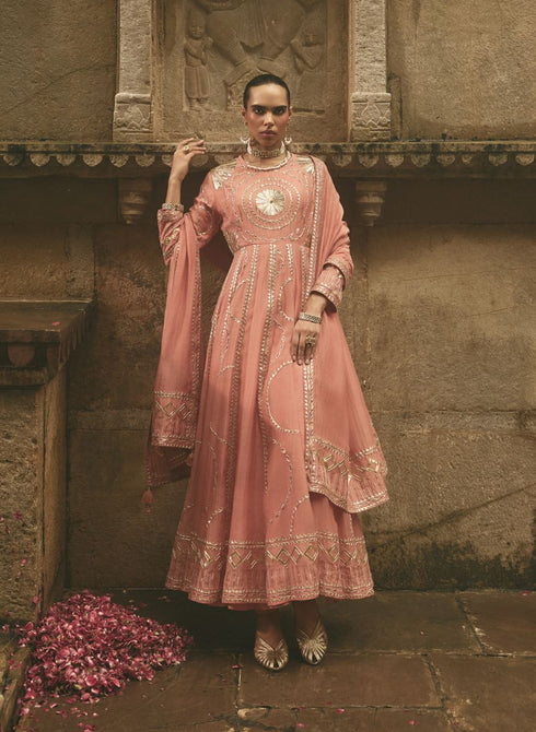 Rose jaipur anarkali set