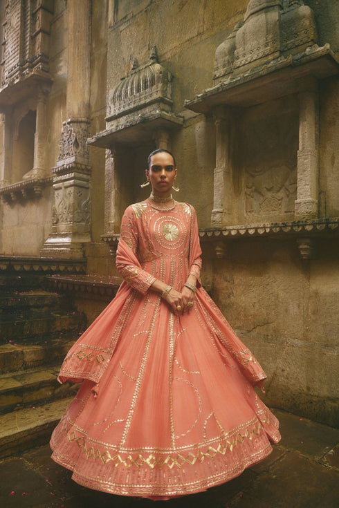Rose jaipur anarkali set