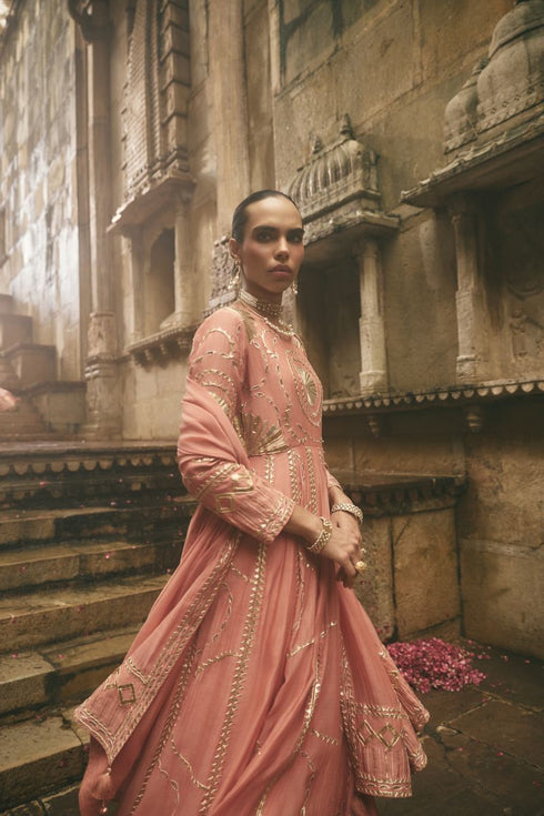 Rose jaipur anarkali set