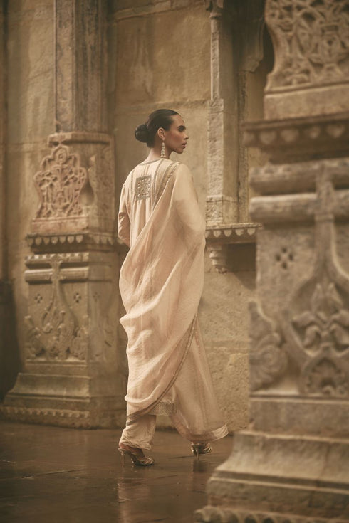 Rose jaipur beige straight kurta set