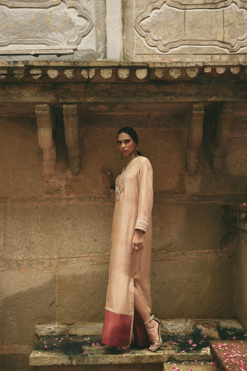 Rose Jaipur kaftan dress