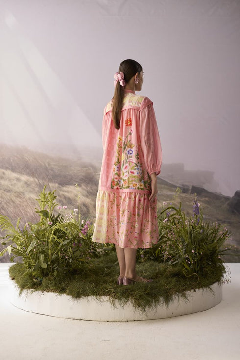 Rose printed dress