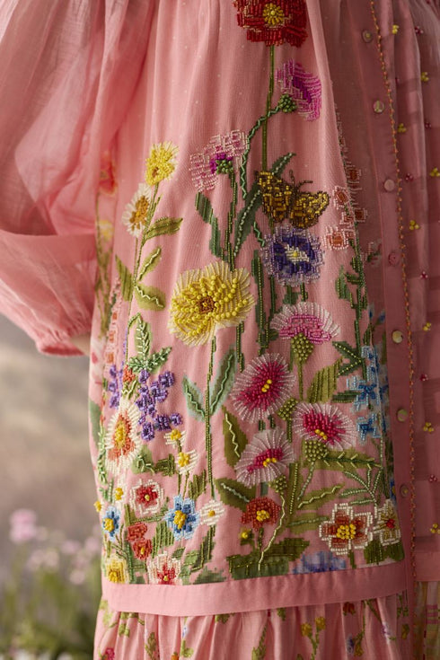 Rose printed dress