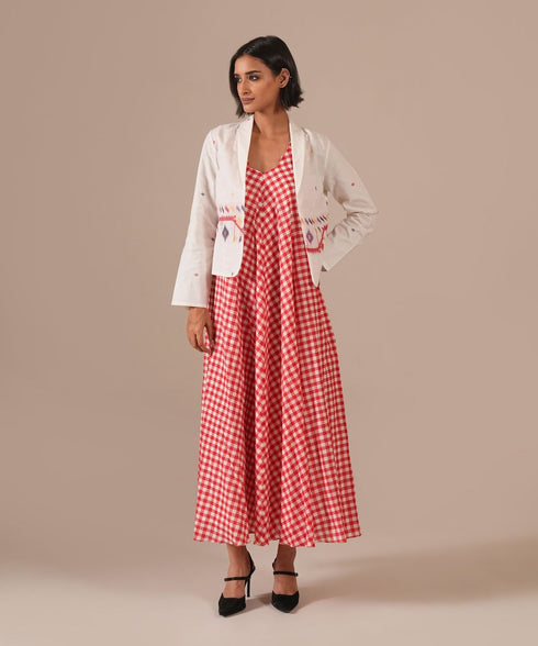 Rose quartz dress with jacket