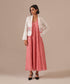 Rose quartz dress with jacket