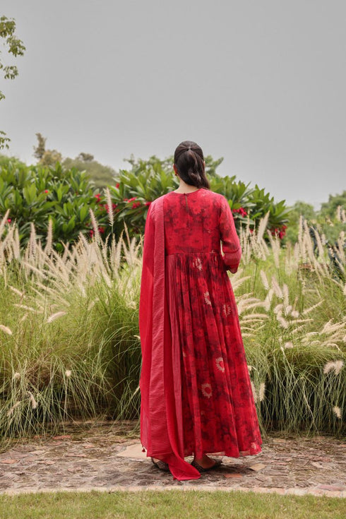 Rosewood bloom anarkali set