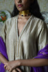 Roshnee chai beige sashiko anarkali