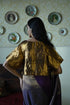 Roshnee charulata gold tissue blouse