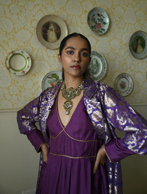 Roshnee princess purple dress