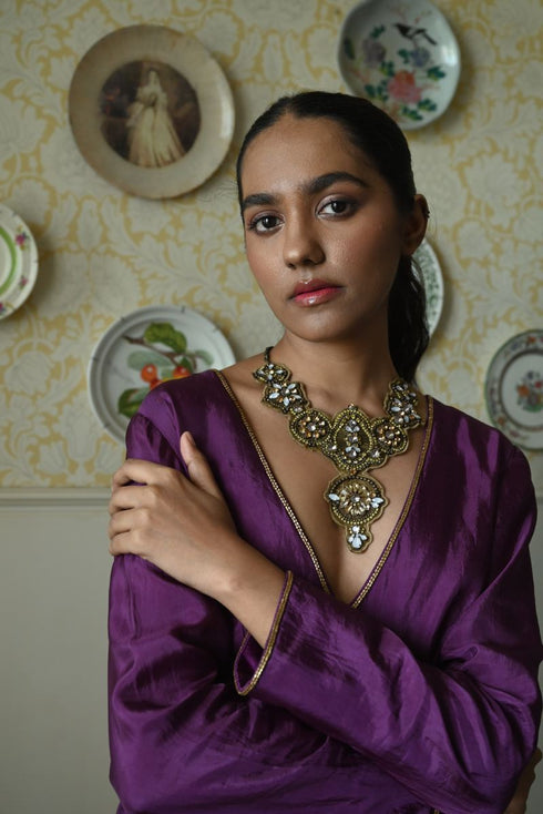 Roshnee princess purple dress