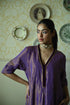 Roshnee purple sashiko anarkali