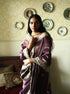 Roshnee purple sati sari