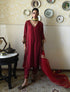 Roshnee red kaftan set