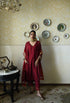 Roshnee red kaftan set