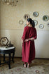 Roshnee red kaftan set