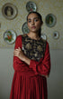 Roshnee vaani red choga dress