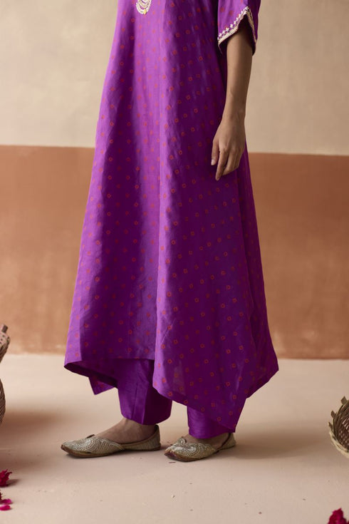 Royal elephant amethyst kaftan set