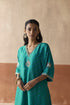 Royal elephant turquoise kaftan set