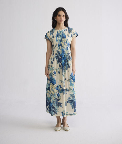 Royal paradise pintuck dress