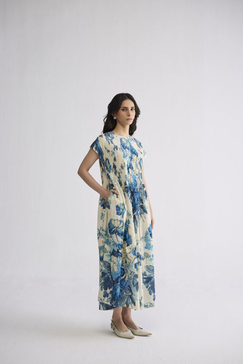 Royal paradise pintuck dress