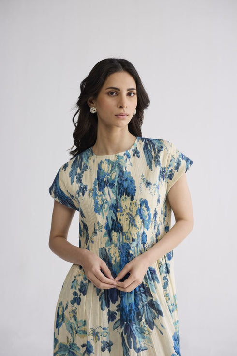 Royal paradise pintuck dress