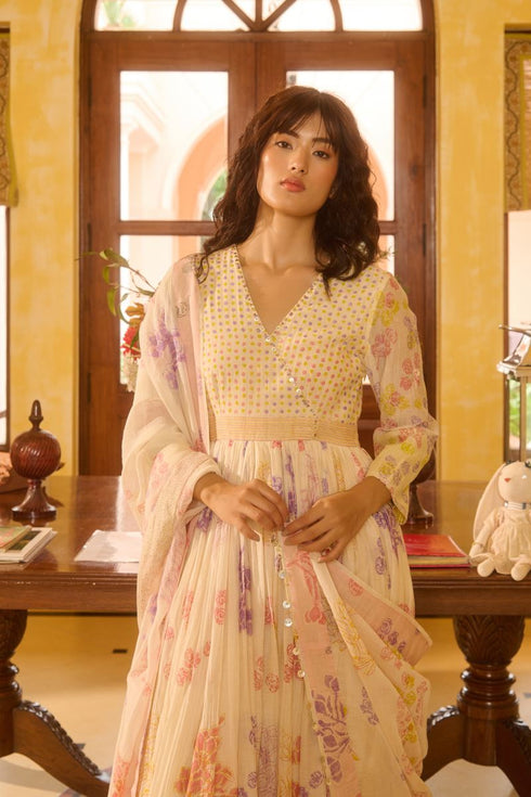Ruby ivory kurta