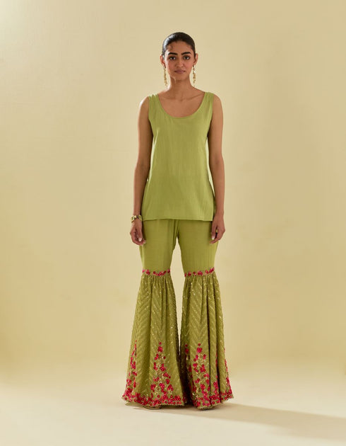 Rukmini green farshi set