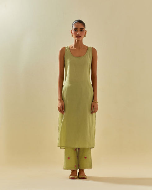 Rukmini green kurta set