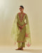 Rukmini green tissue chanderi kurta set