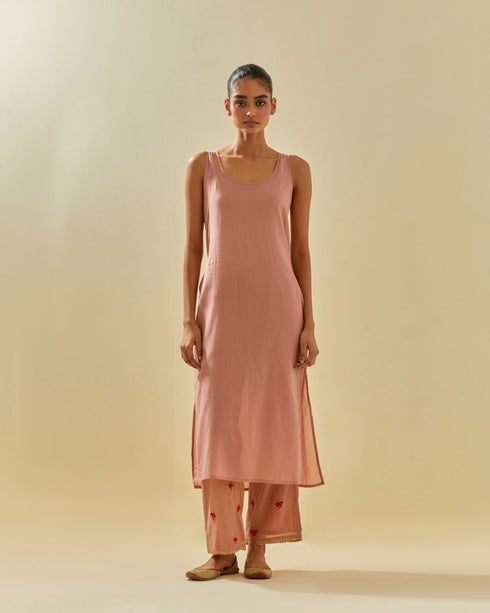Rukmini pink kurta dress set