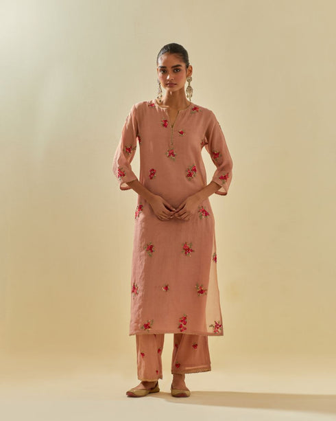 Rukmini pink kurta set
