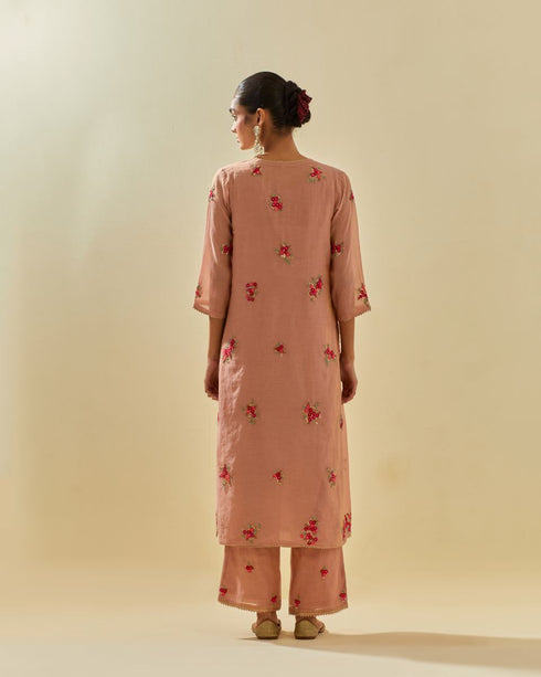 Rukmini pink kurta set