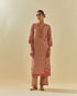 Rukmini pink paneled kurta set