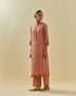 Rukmini pink paneled kurta set
