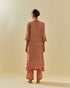 Rukmini pink paneled kurta set