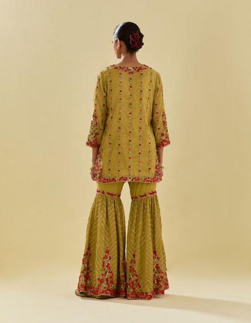 Rukmini yellow farshi set