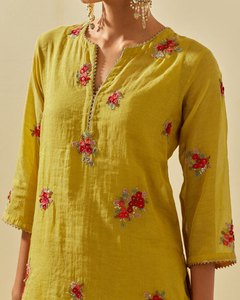 Rukmini yellow kurta set