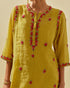 Rukmini yellow straight kurta set