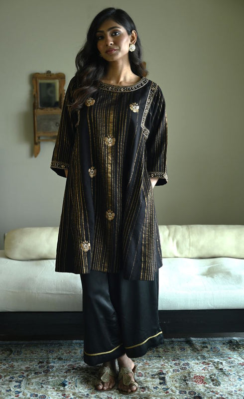Rumi black choga with pants