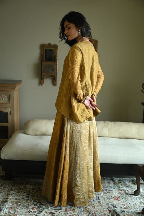 Rumi gold shabana top with gharara