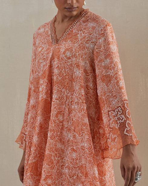 Rust crushed bell-bottom set