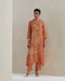 Rust crushed kurta set-2