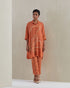 Rust crushed shirt co-ord set