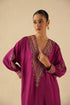 Saaz magenta phiran set
