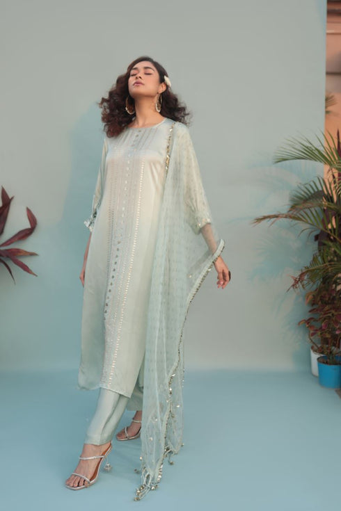 Saba green kurta set