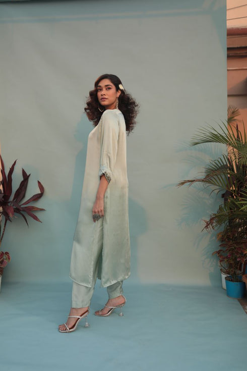 Saba green kurta set