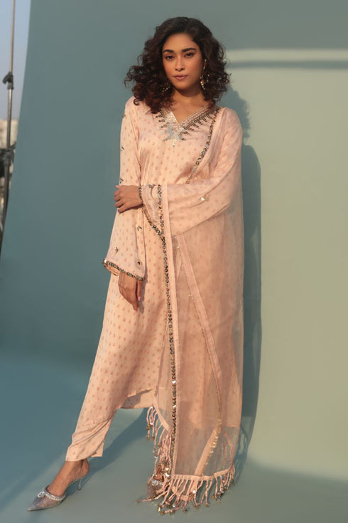 Saba pink kurta set