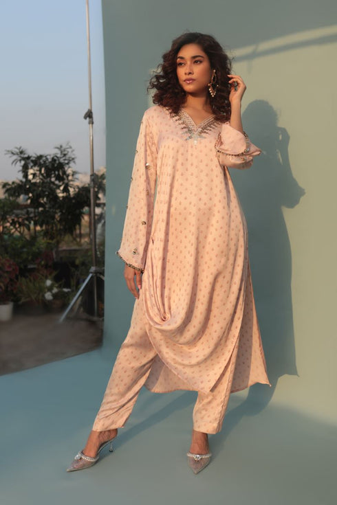 Saba pink kurta set