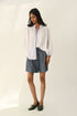 Sabinii ivory smocking shirt